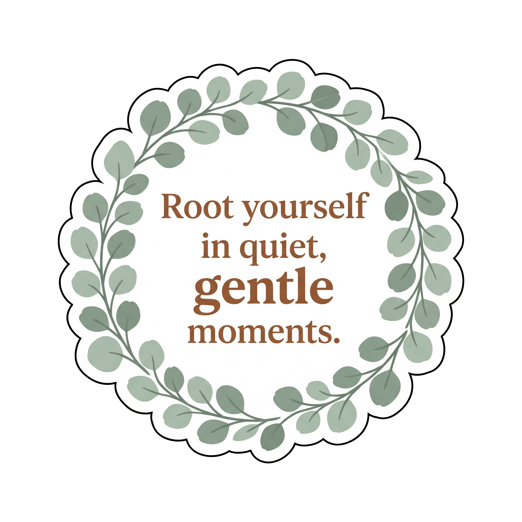 Rooted in Quiet Moments Sticker
