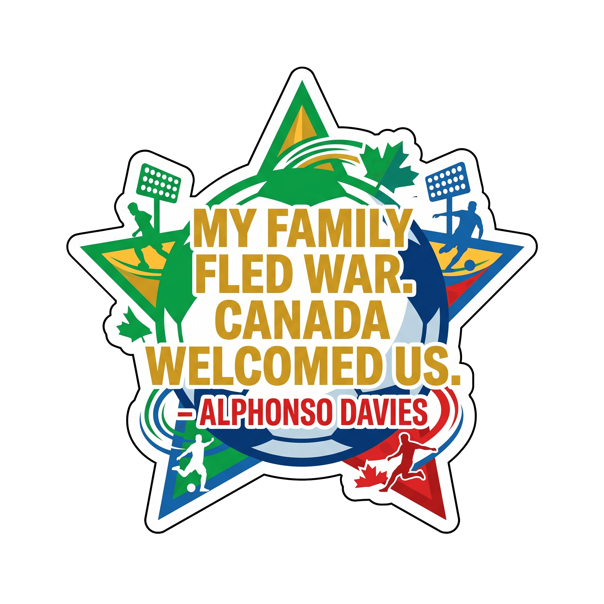 Alphonso Davies' Resilience Canada Sticker
