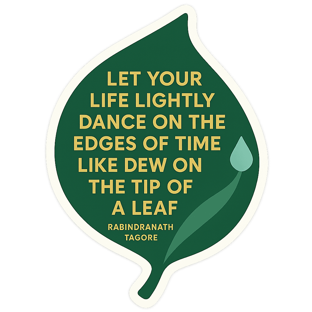 Tagore Leaf Quote Emblem