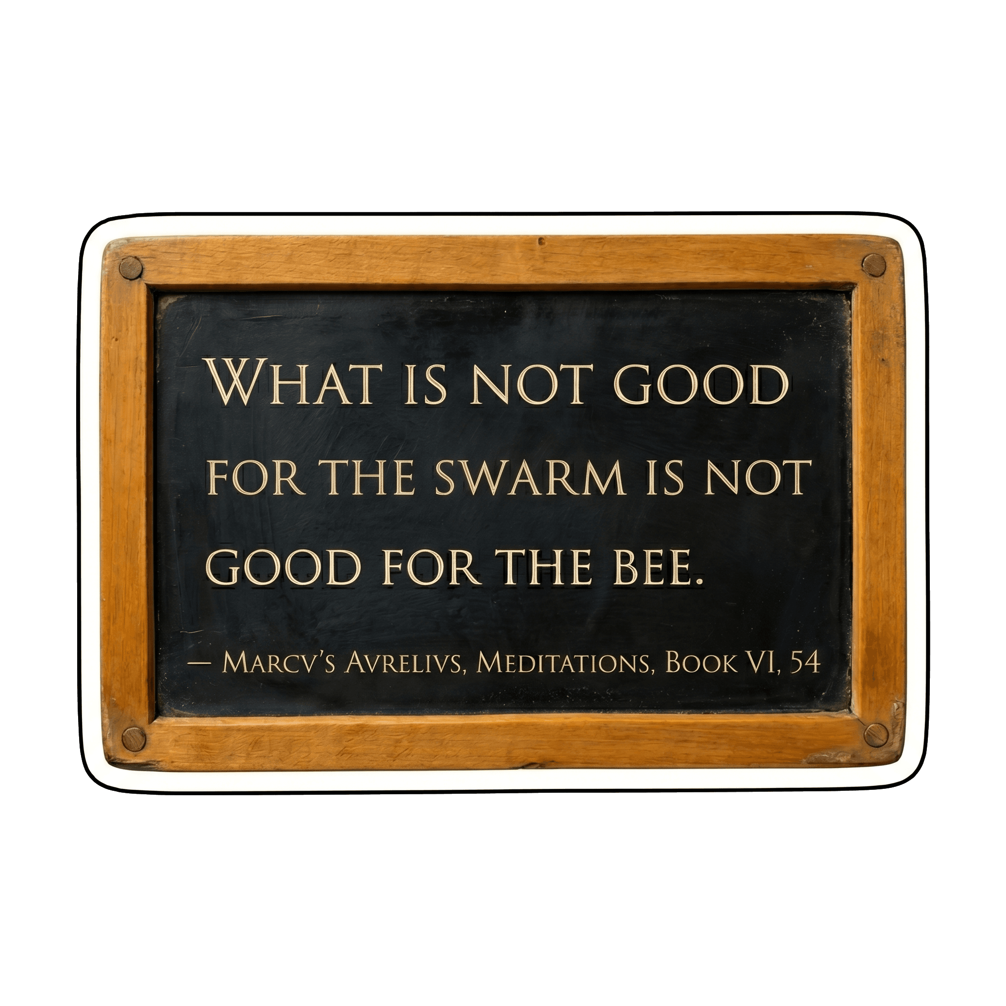 Swarm and Bee Stoic Wisdom
