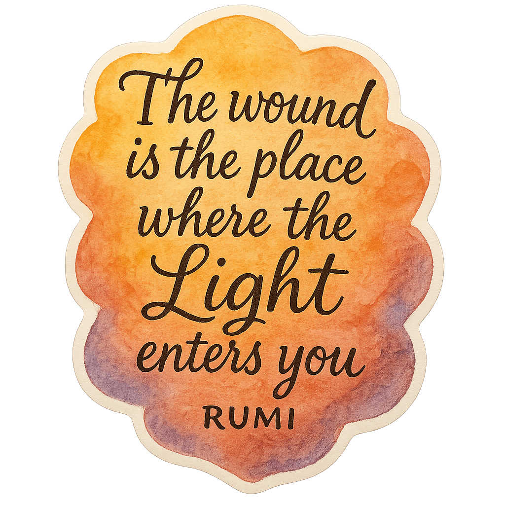 Rumi Wisdom: Light Through Wounds Soulful Expression