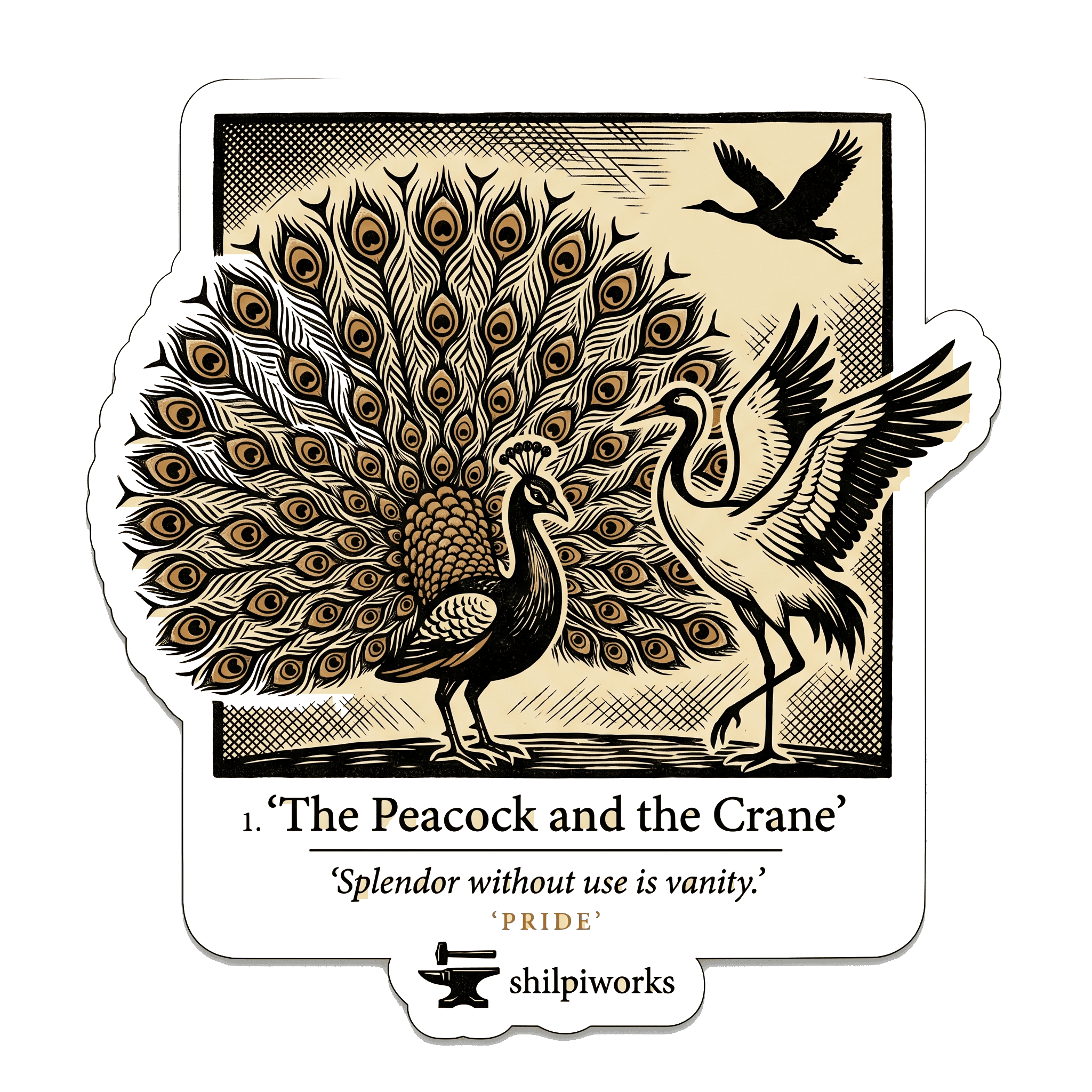 The Peacock and the Crane
