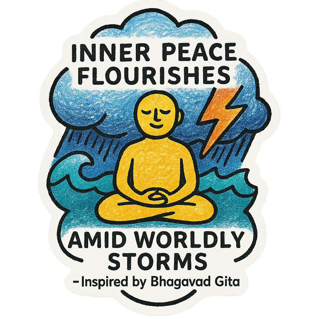 Inner Peace Amid Storms Illustration