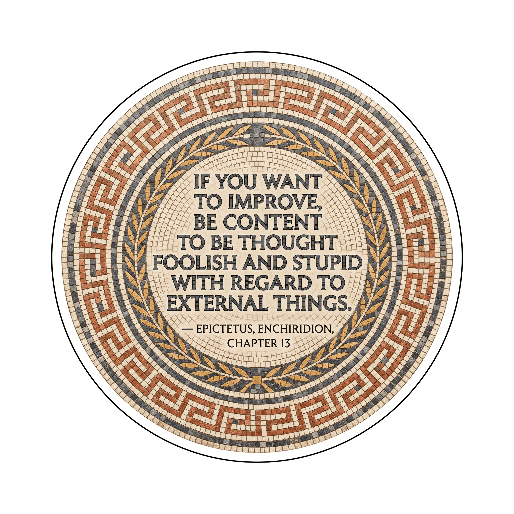 Stoic Improvement Medallion Sticker