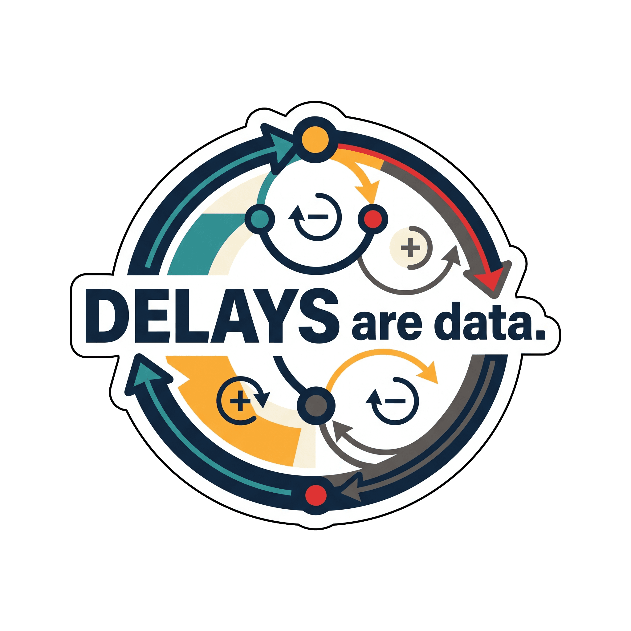 Delays Are Data Insight Sticker