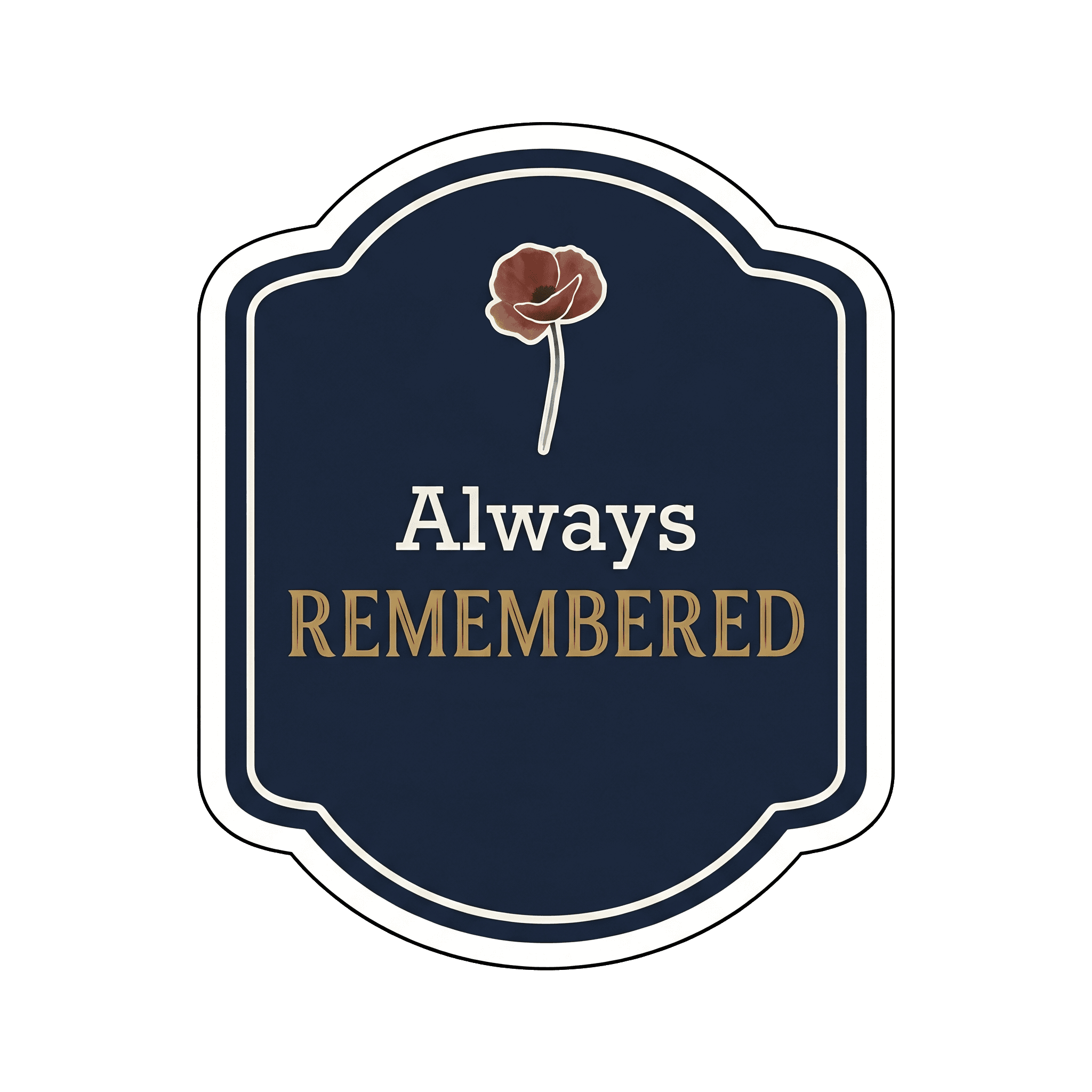 Quiet Mourning Remembrance Poppy