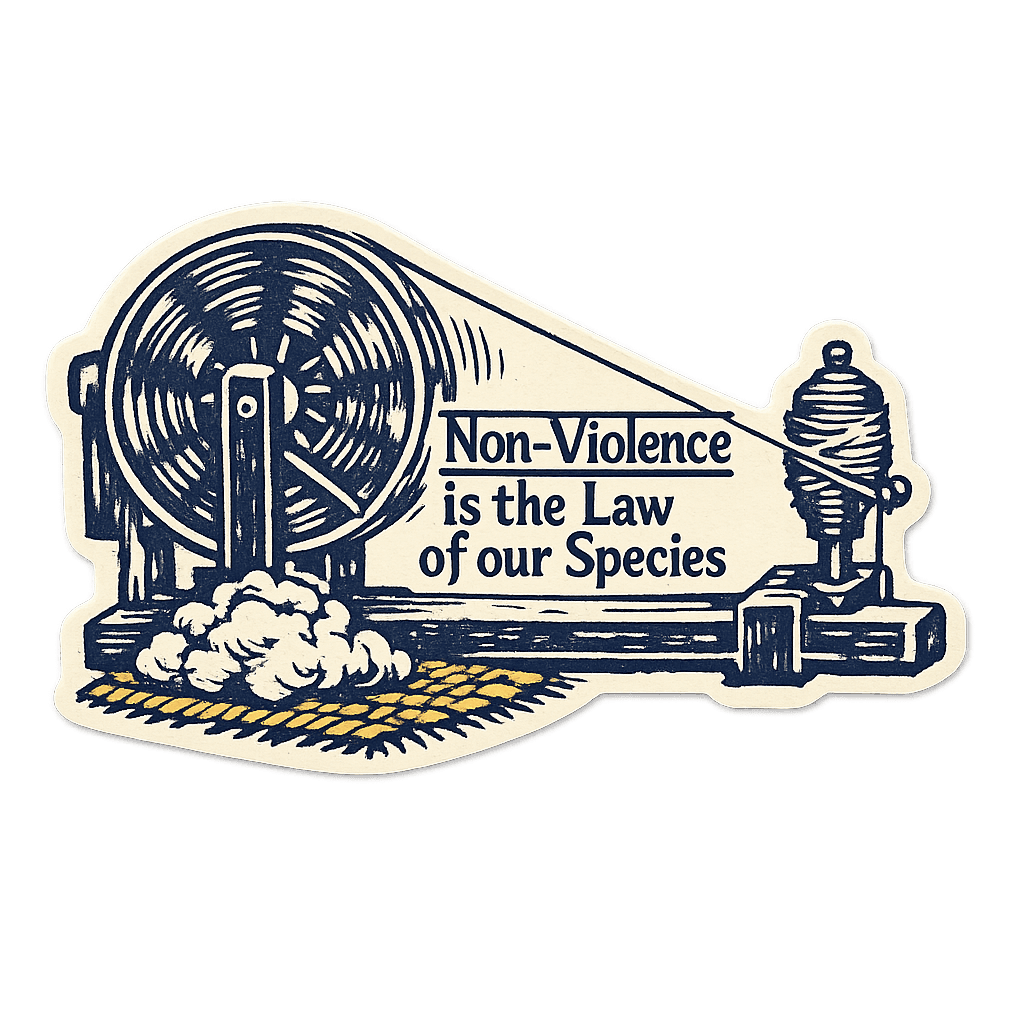 Gandhi Law of Non-Violence Sticker
