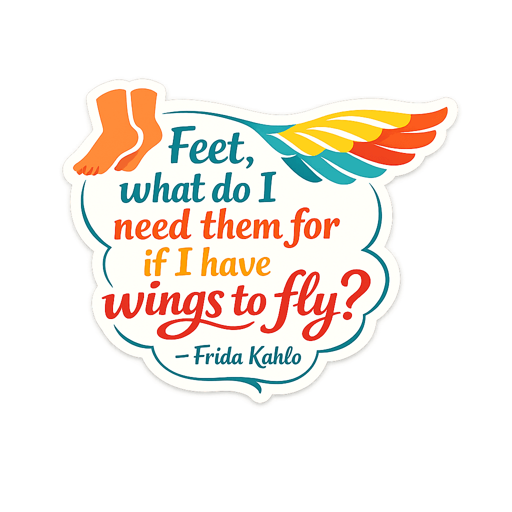 Frida Kahlo Wings to Fly Inner Freedom Expression