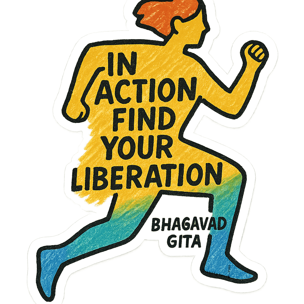 Bhagavad Gita Quote Illustration