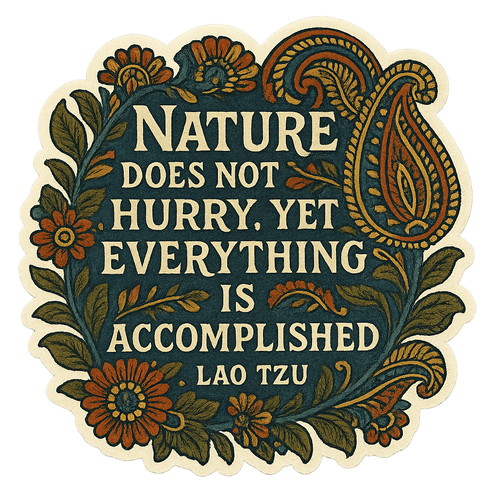 Lao Tzu Wisdom Floral Botanical Inspiration