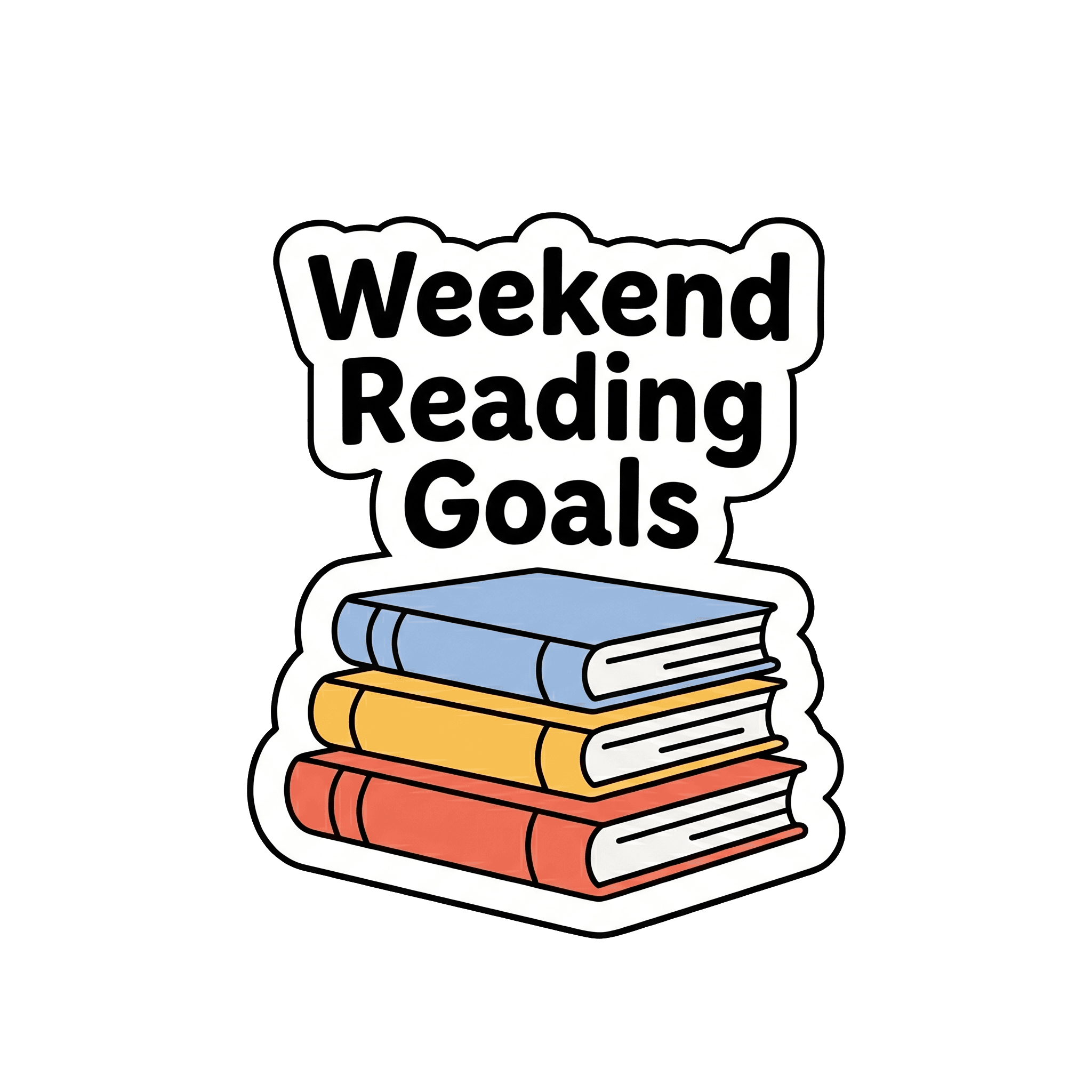 Weekend Reading Goals Book Stack