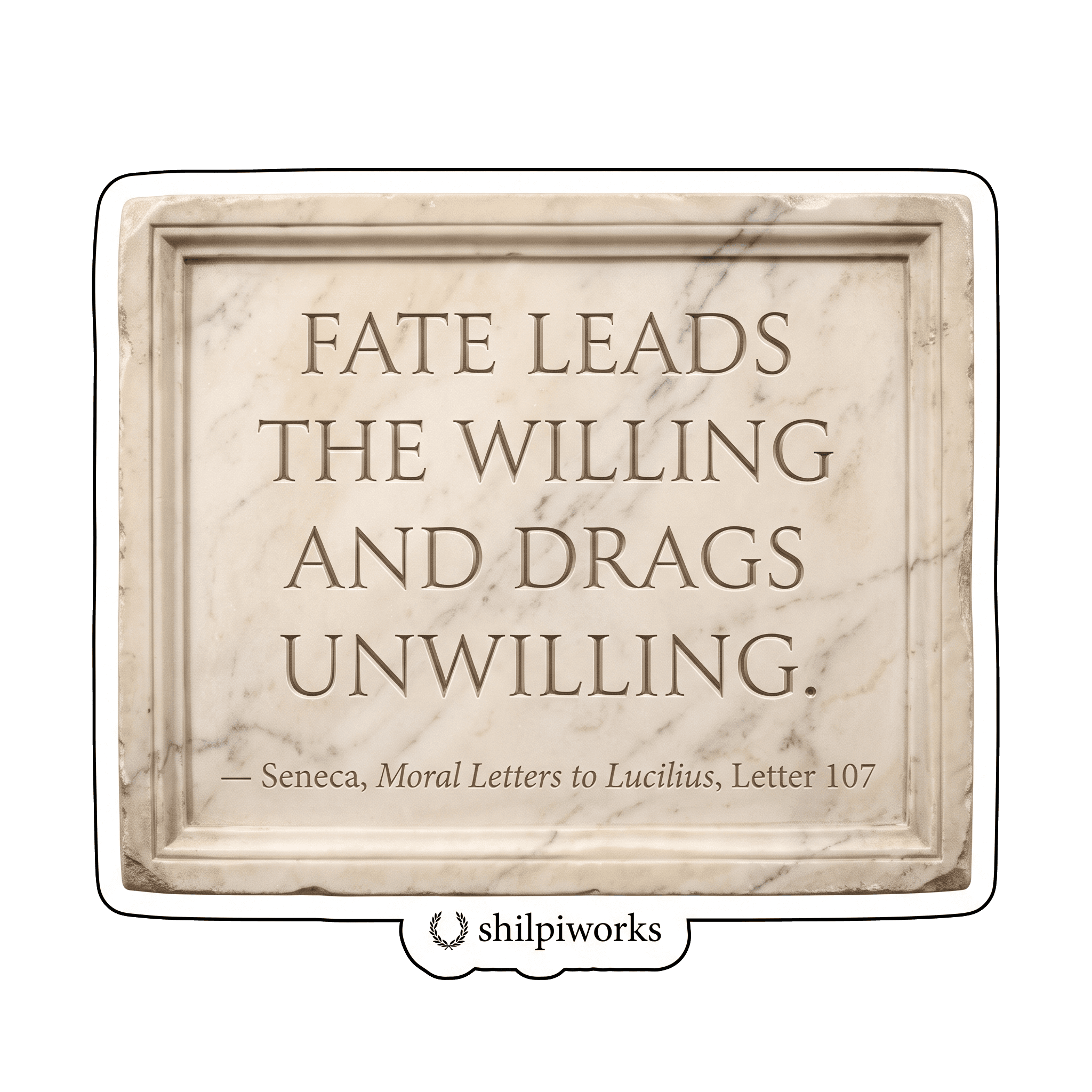 Seneca Stoic Fate Marble