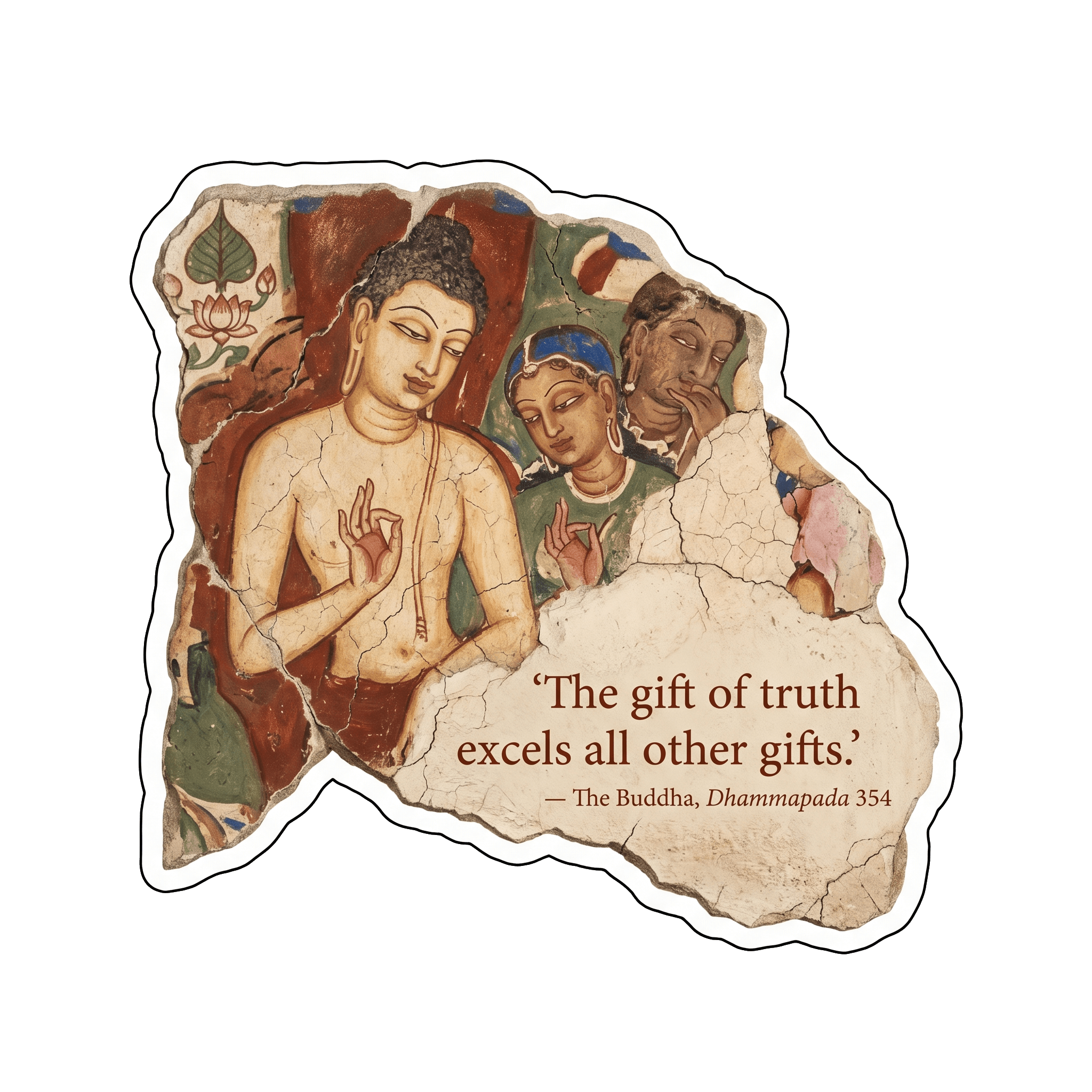 Buddha's Wisdom: The Gift of Truth Mural Fragment