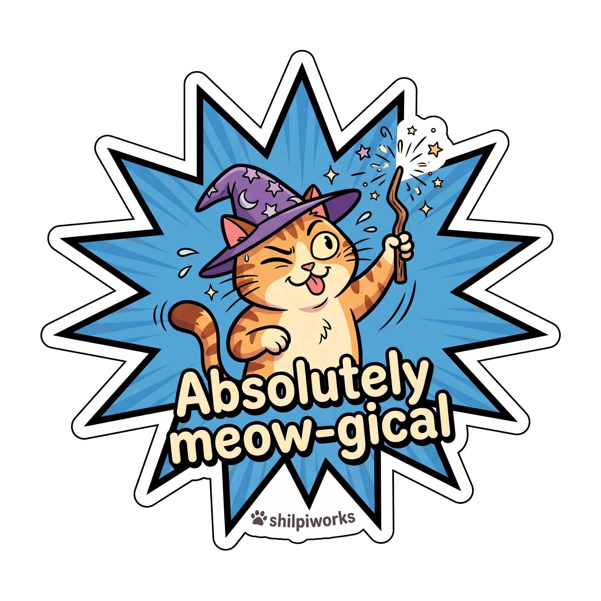Absolutely Meow-gical Cat Wizard Fun