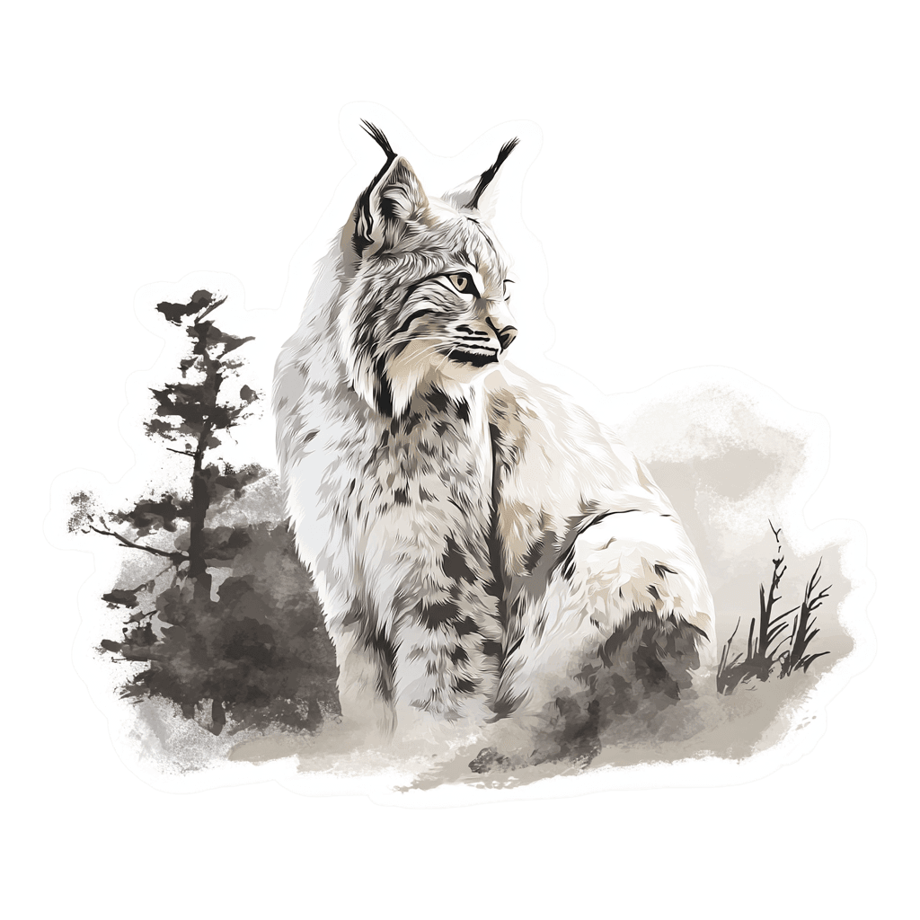 Snow Lynx Illustration