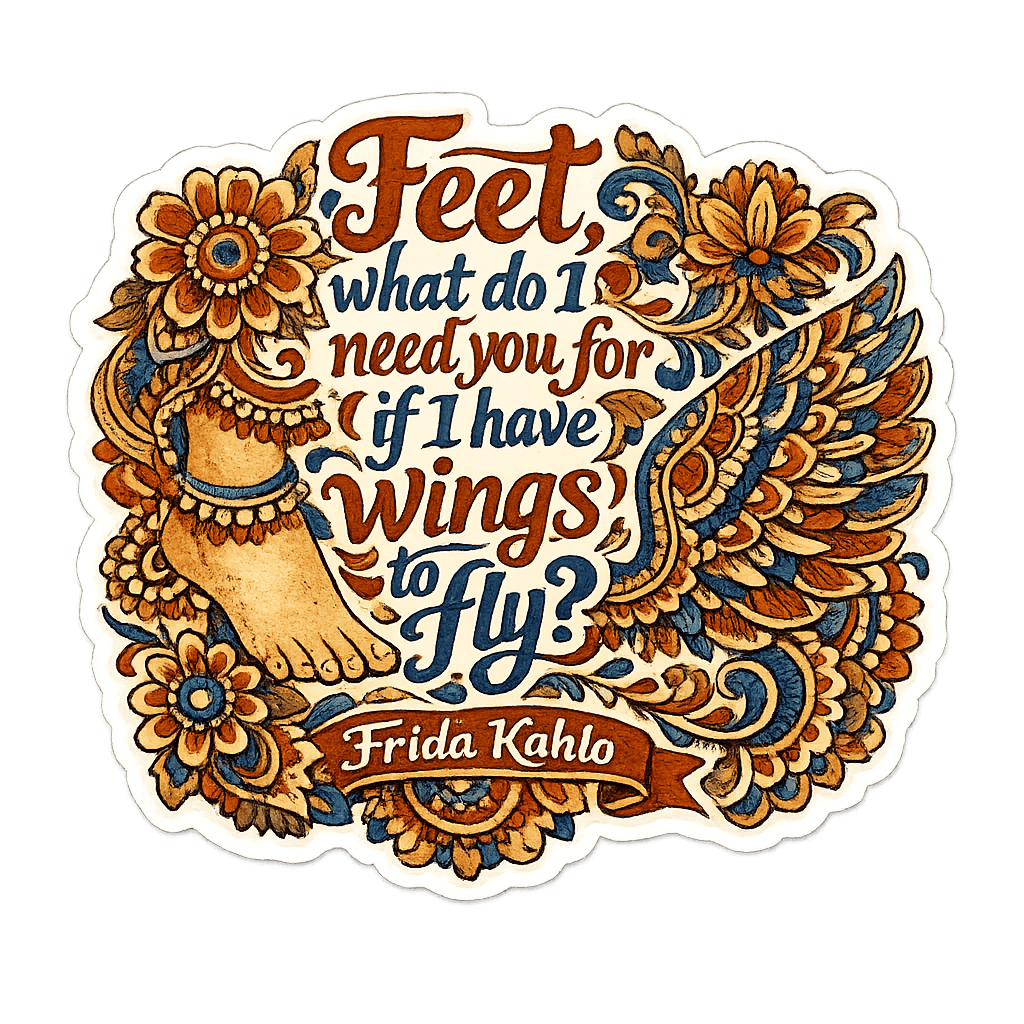 Feet, what do I need you for if I have wings to fly?
