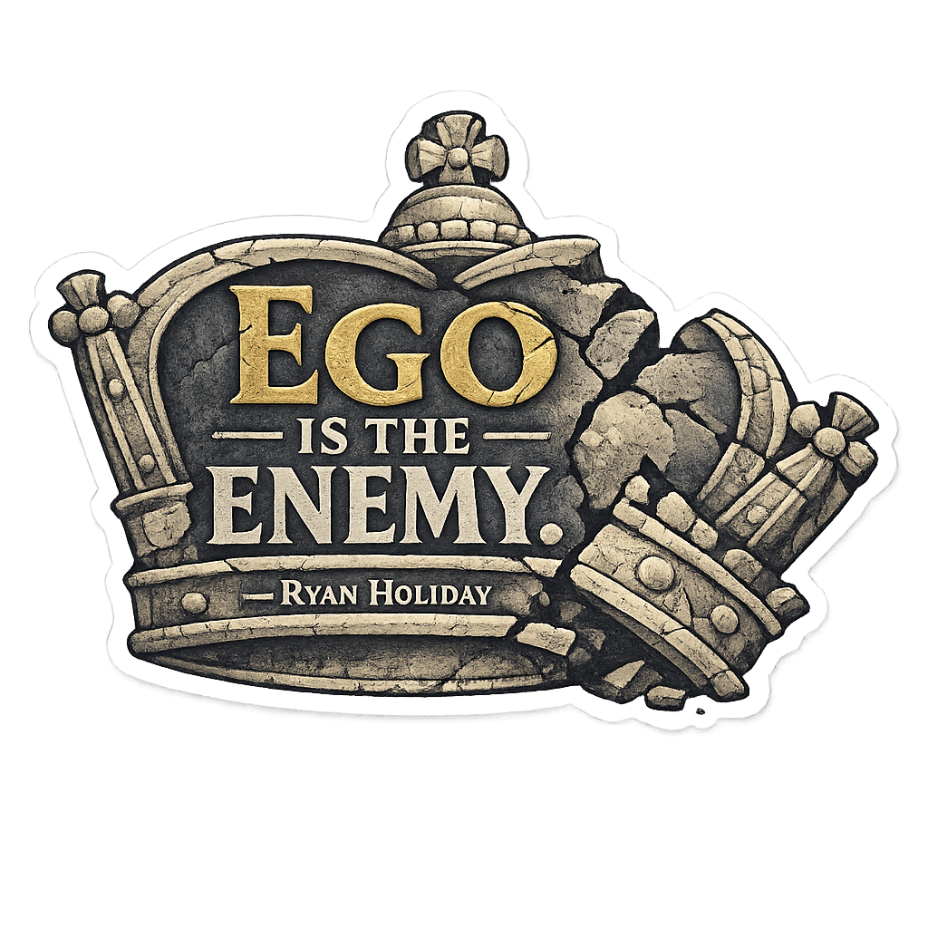 Ego is the Enemy Stoic Wisdom Emblem