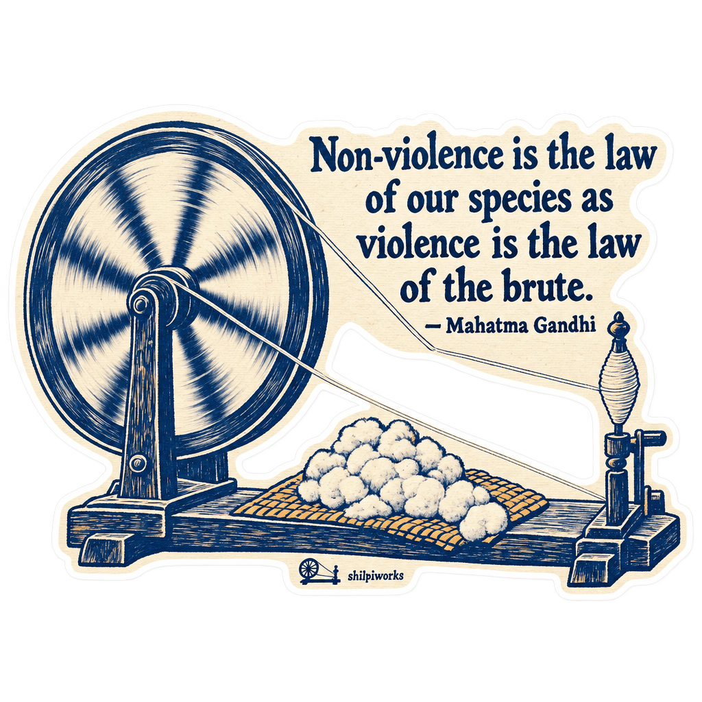 Gandhi Law of Non-Violence Sticker