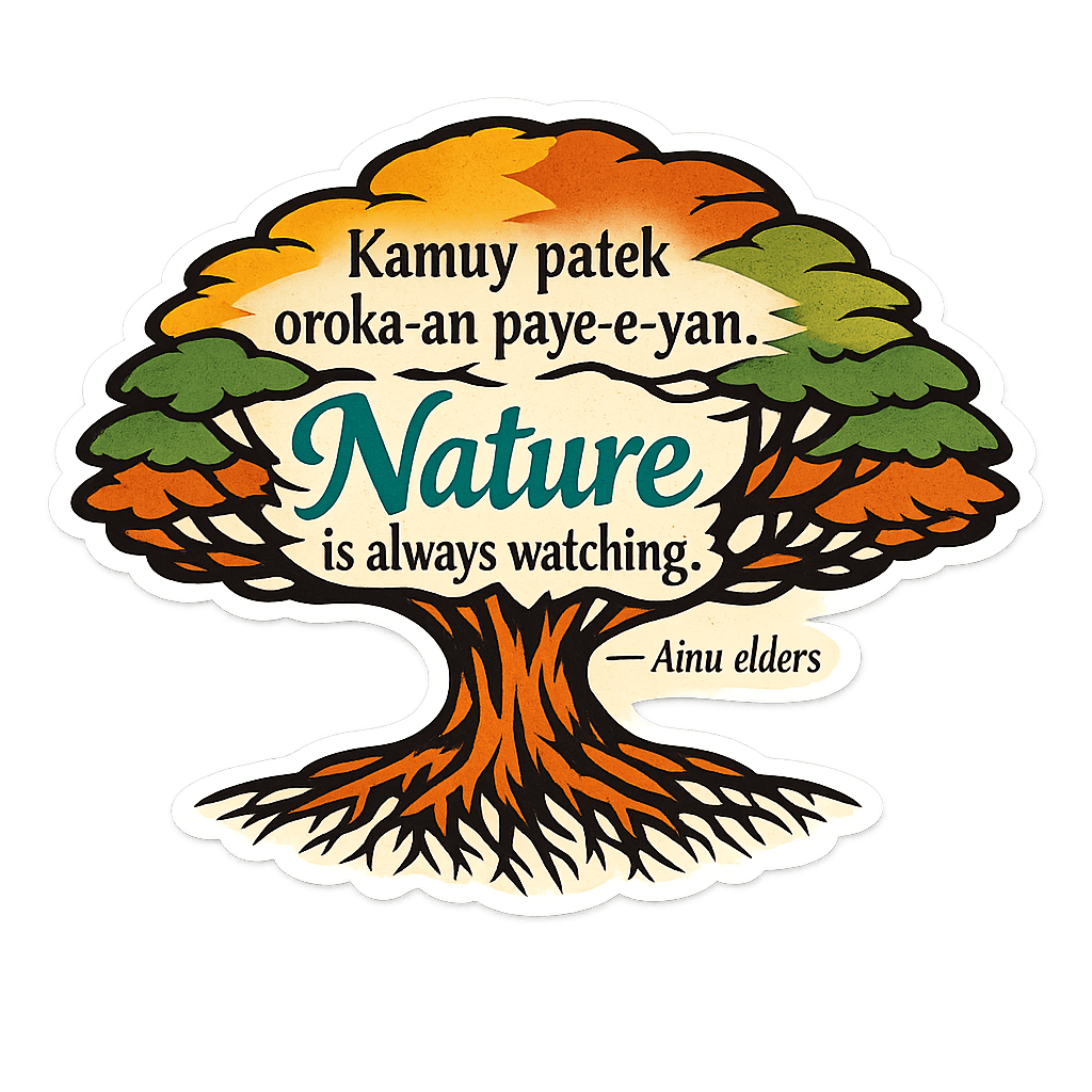 Ainu Wisdom Tree: Nature's Watchful Eye