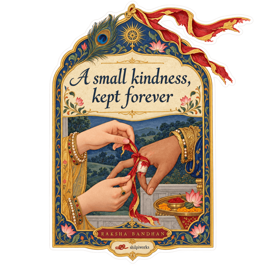 Cherished Kindness Rakhi Quote Sticker