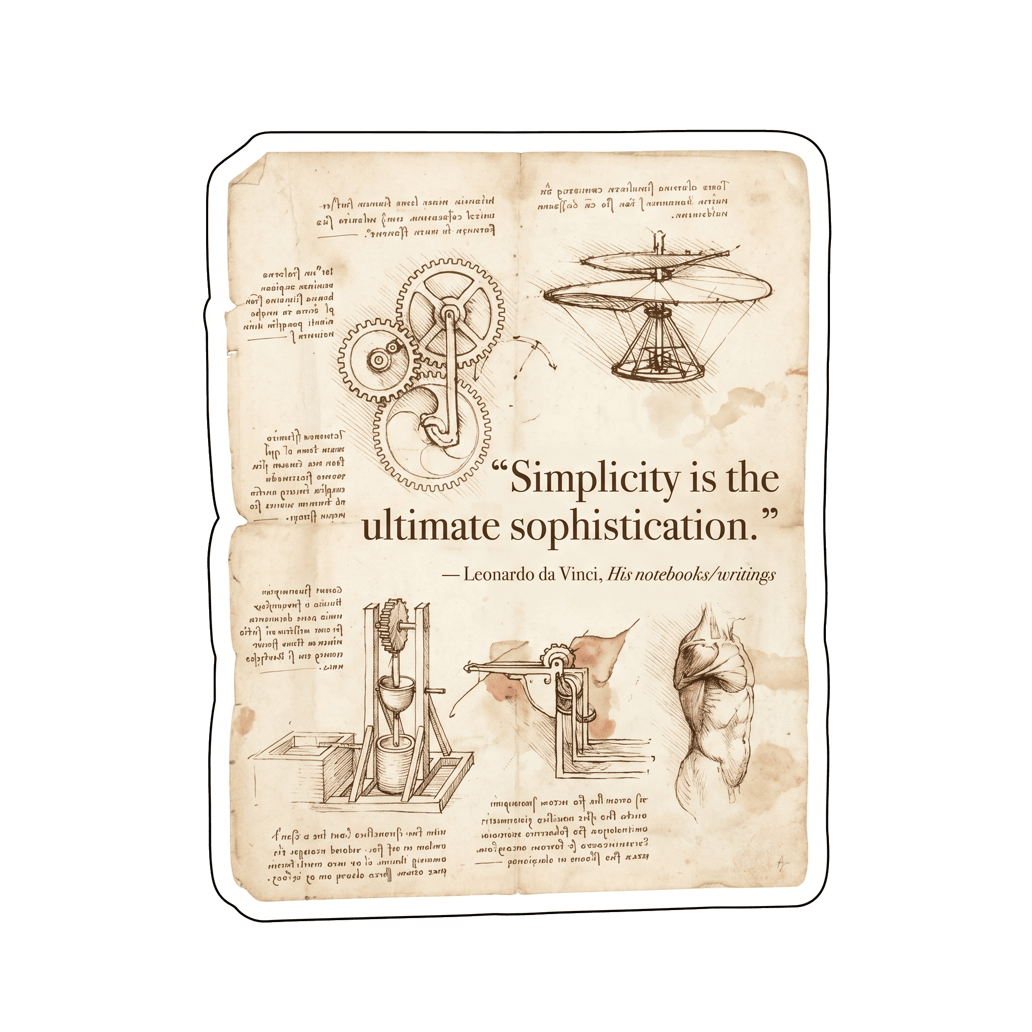 Da Vinci's Simplicity: Ultimate Sophistication Principle