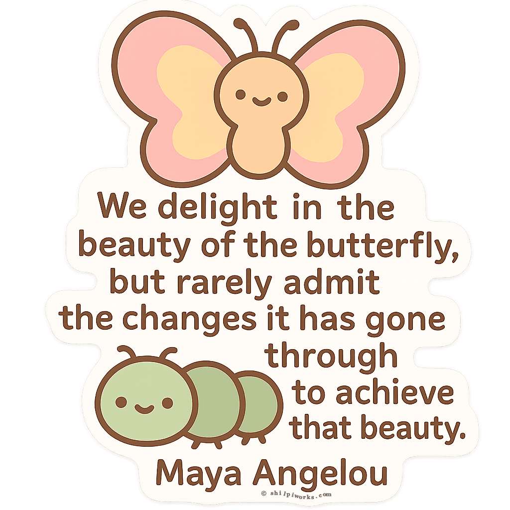 Maya Angelou Butterfly Quote Graphic