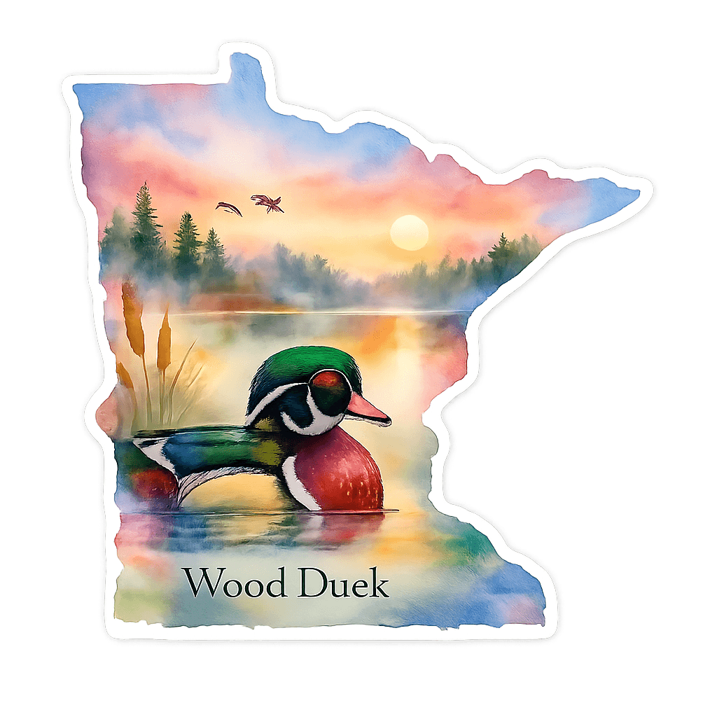 Minnesota's Jewel: Wood Duck Sticker