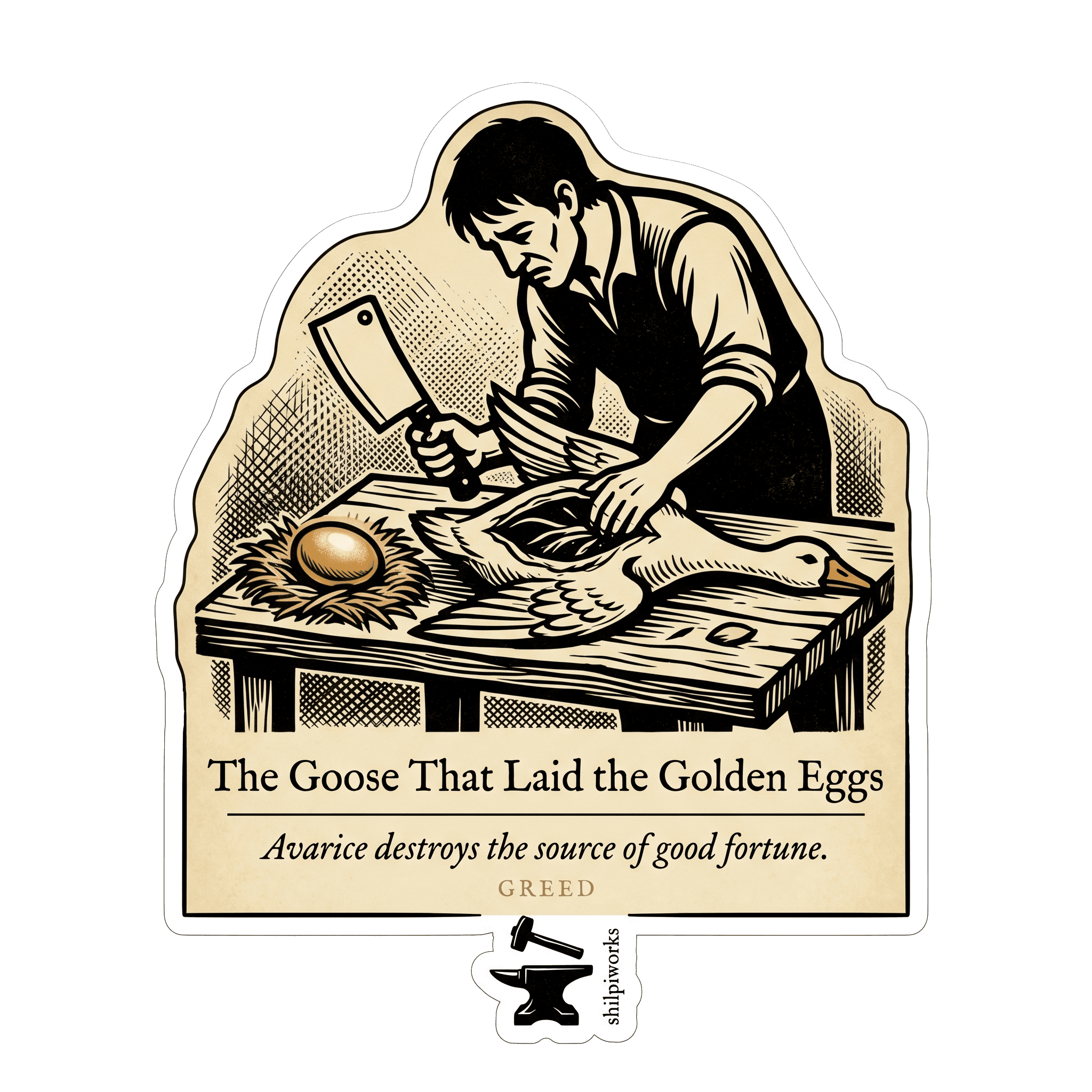 Golden Goose Fable: Avarice's Warning