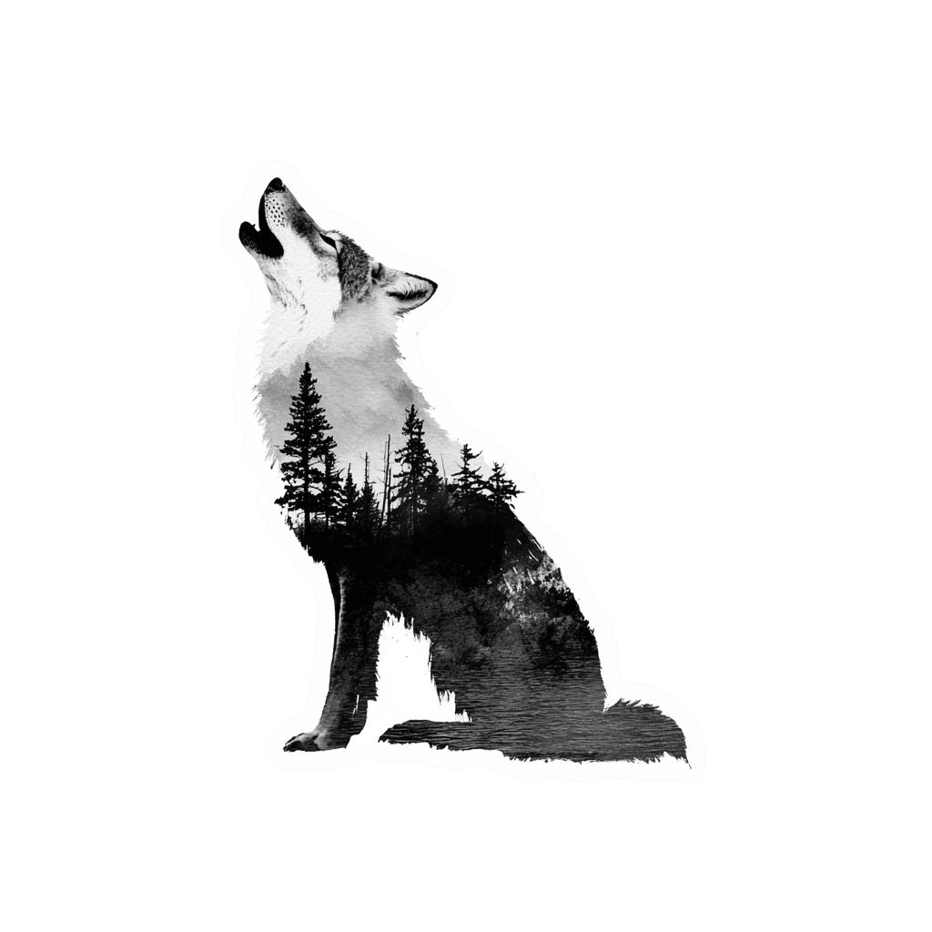 Howling Wolf Forest Graphic