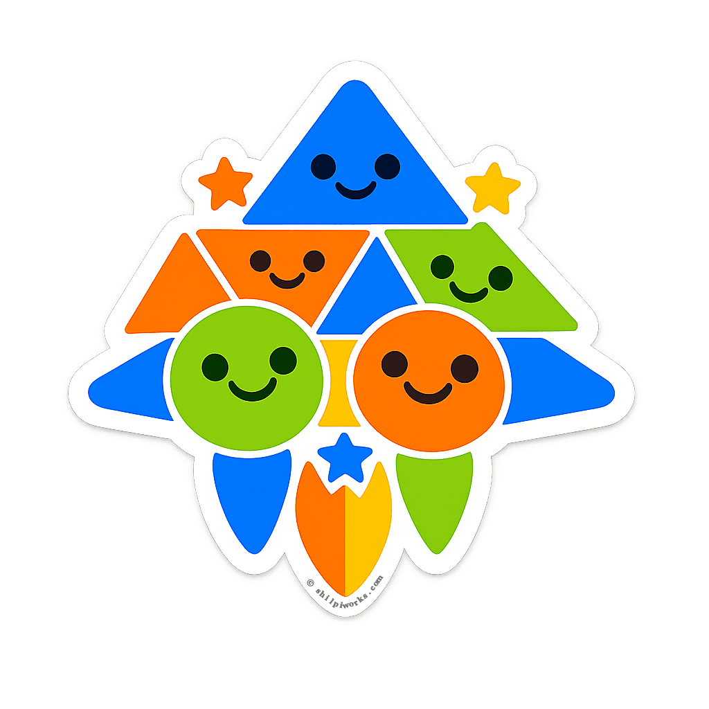 Joyful Geometric Friends Ascent