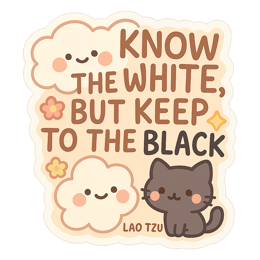 Taoist Balance Philosophy Cat Cloud