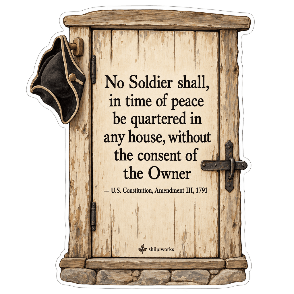No Soldier shall, in time of peace be quartered in any…
