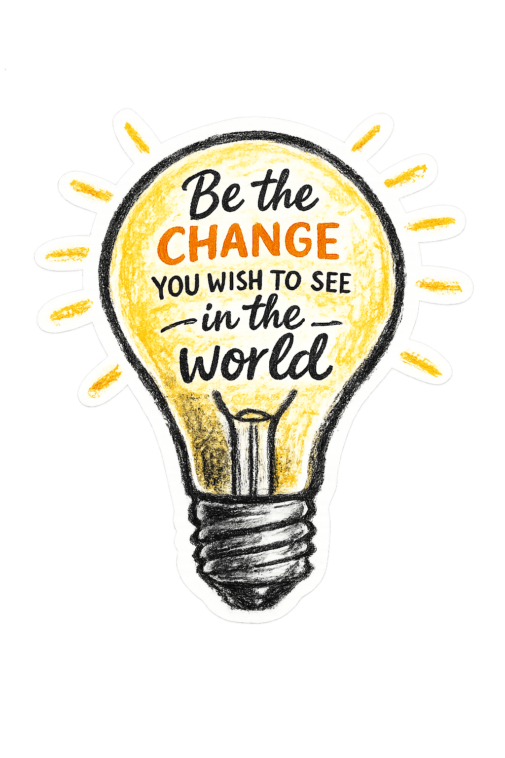 Be the Change Lightbulb Decoration