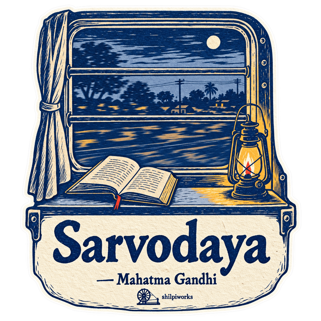 Gandhi Sarvodaya Philosophy Quote Sticker