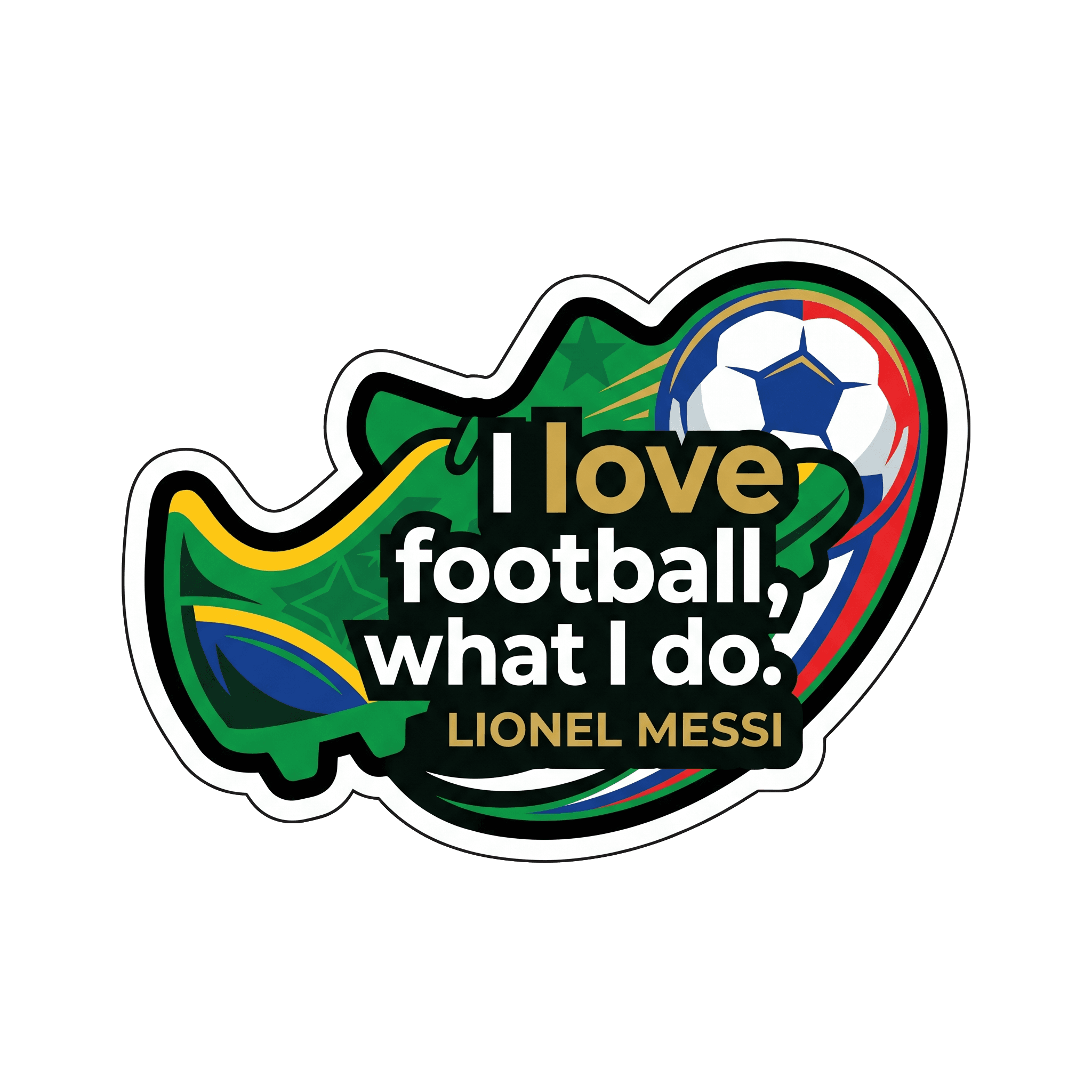 Messi's Football Passion Sticker