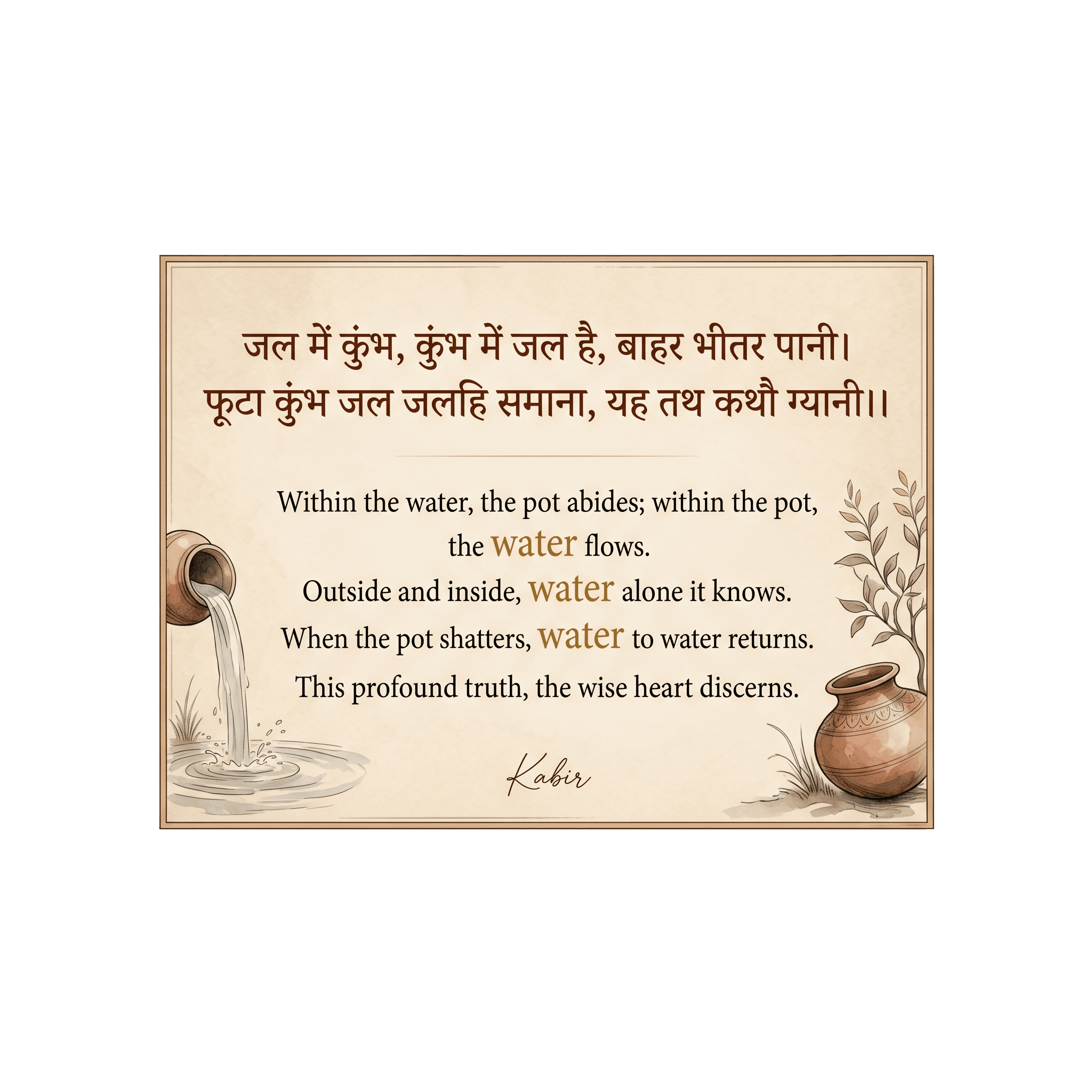Kabir's Profound Water Wisdom