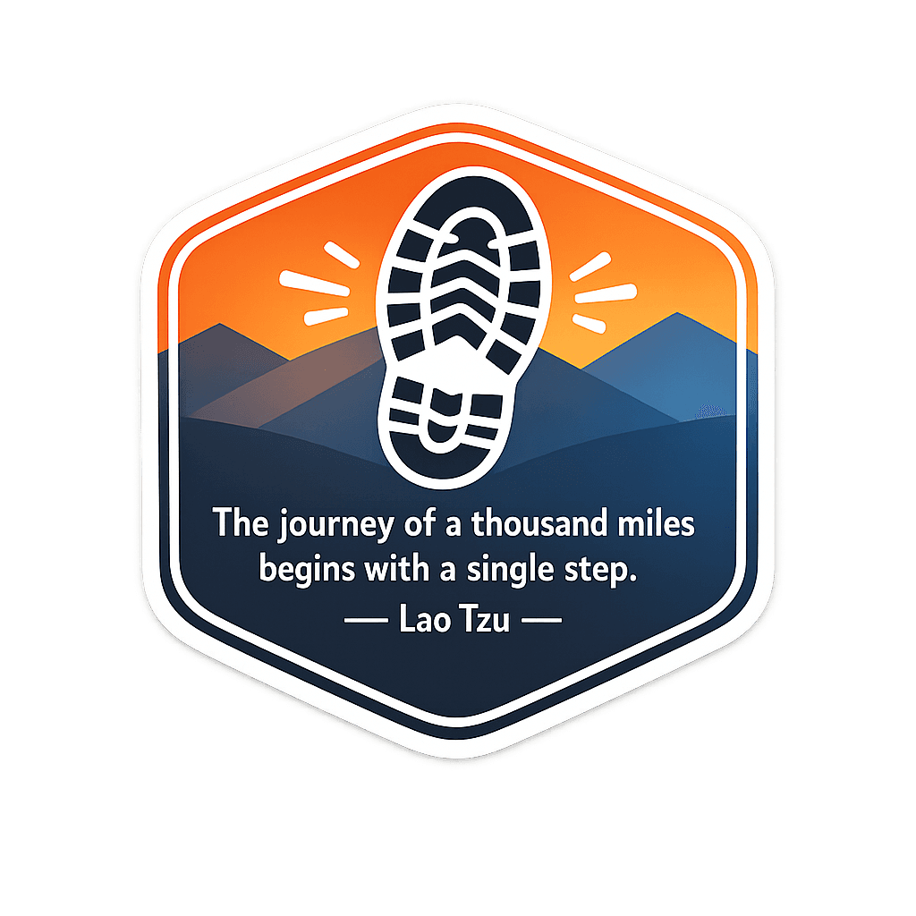 Lao Tzu Journey Wisdom Emblem