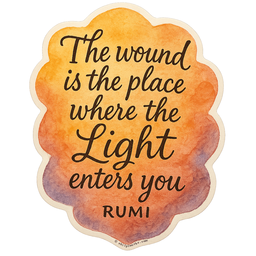 Rumi Wisdom: Light Through Wounds Soulful Expression