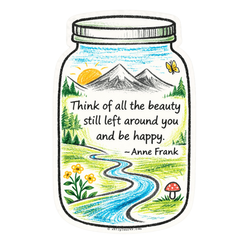 Inspirational Nature with Anne Frank Quote