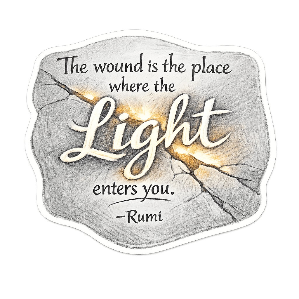 Rumi's Wisdom: Light Through Life's Wounds