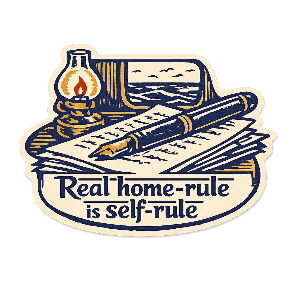 Gandhi Self-Rule Quote Sticker