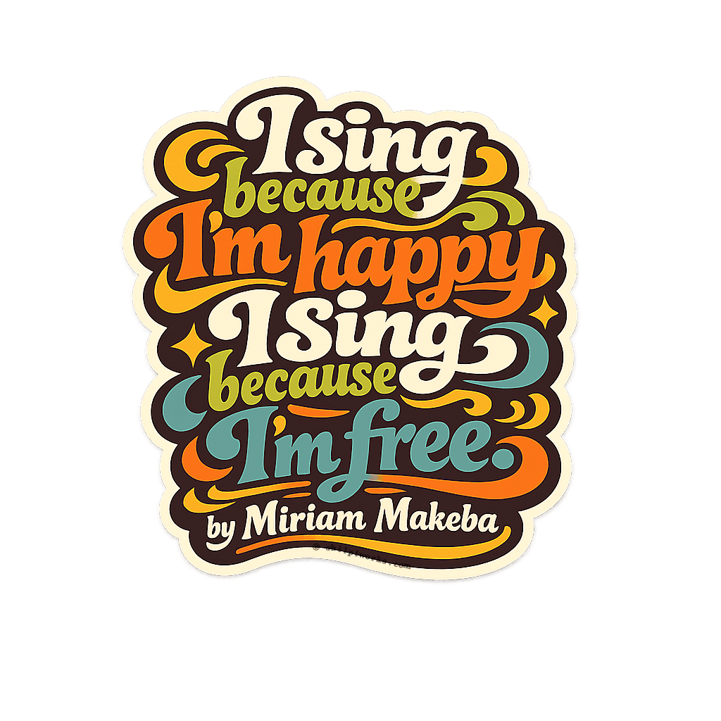 I sing because I'm happy, free
