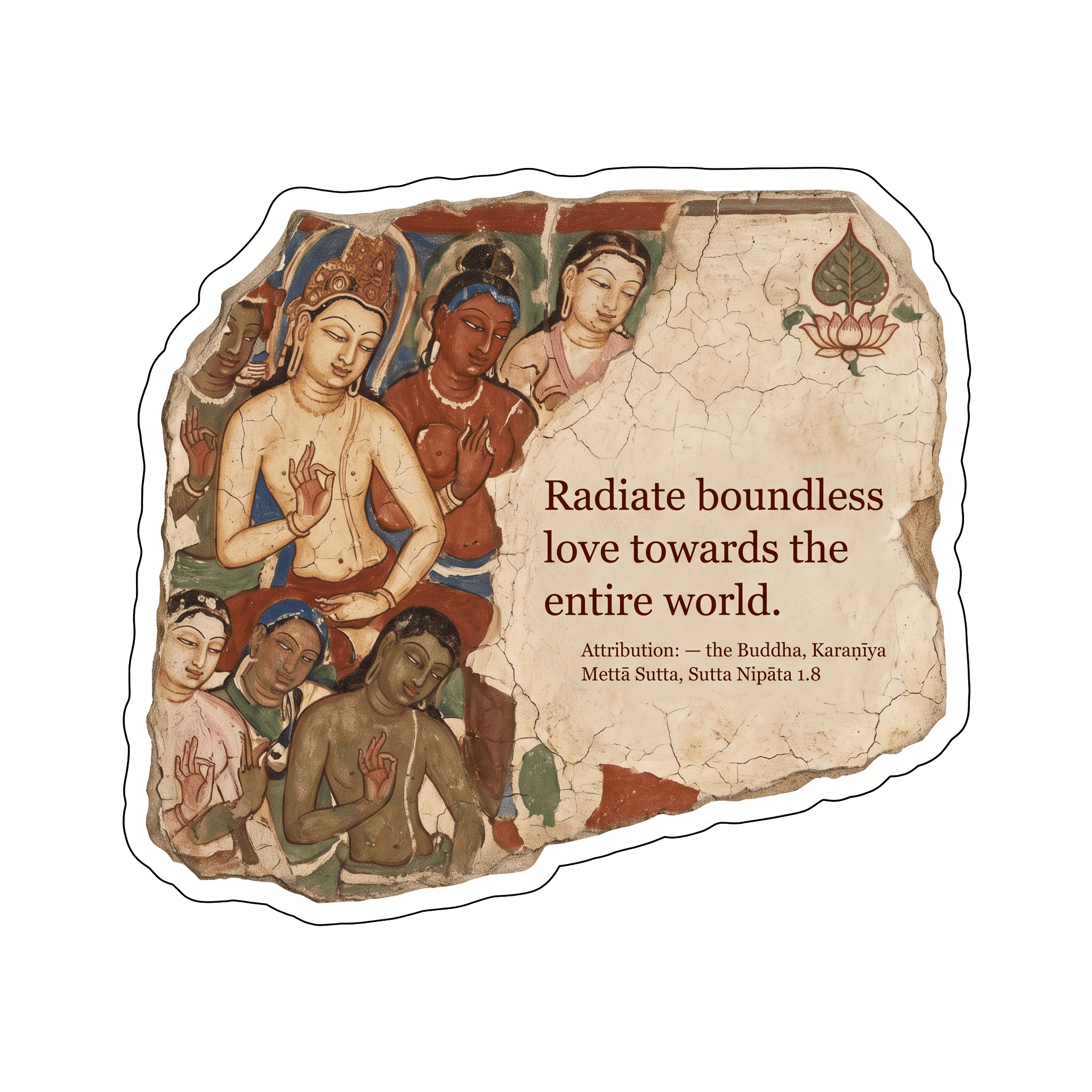 Boundless Love Buddha Quote Sticker