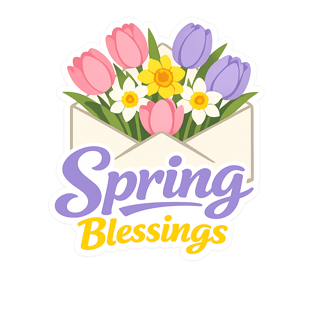 Spring Blessings Floral Envelope