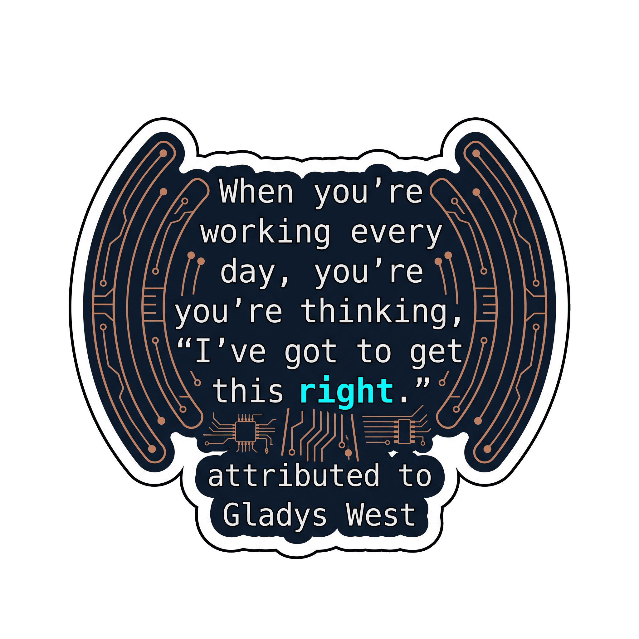 Gladys West Daily Dedication Sticker