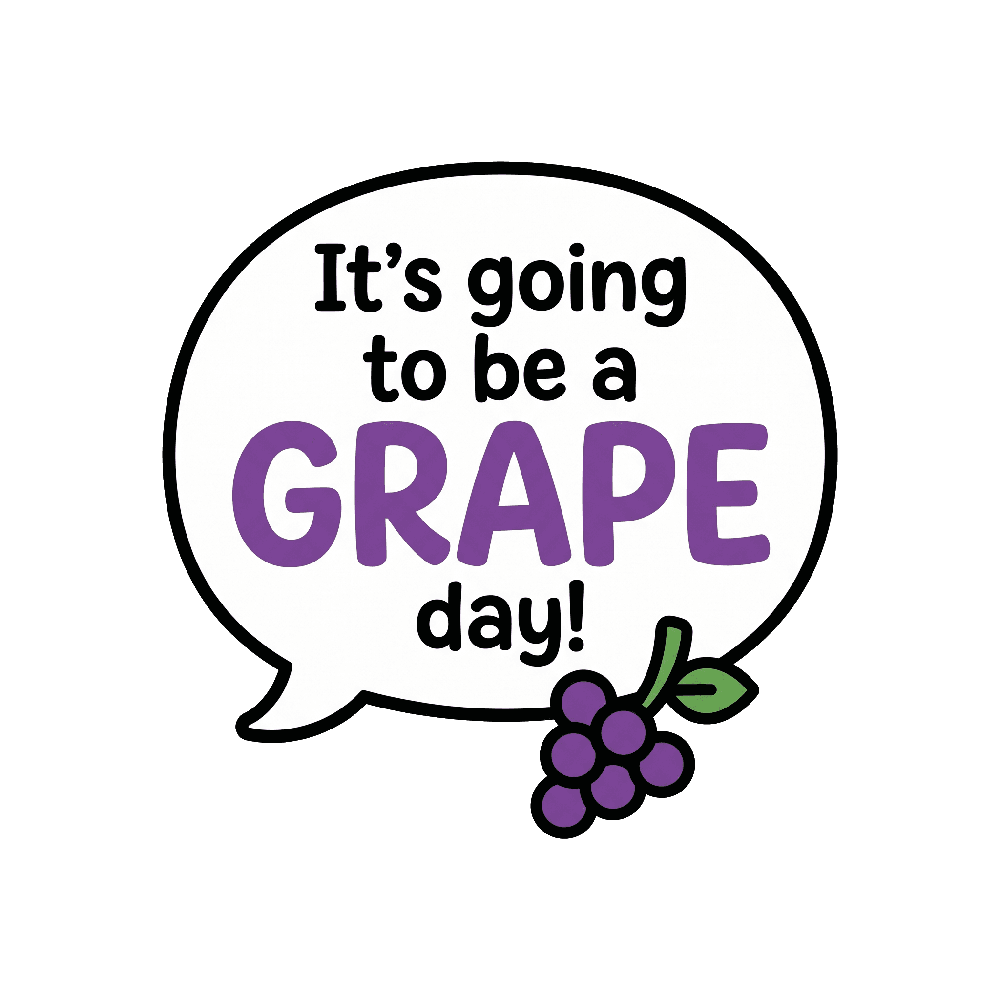 Grape Day Good Vibes Sticker