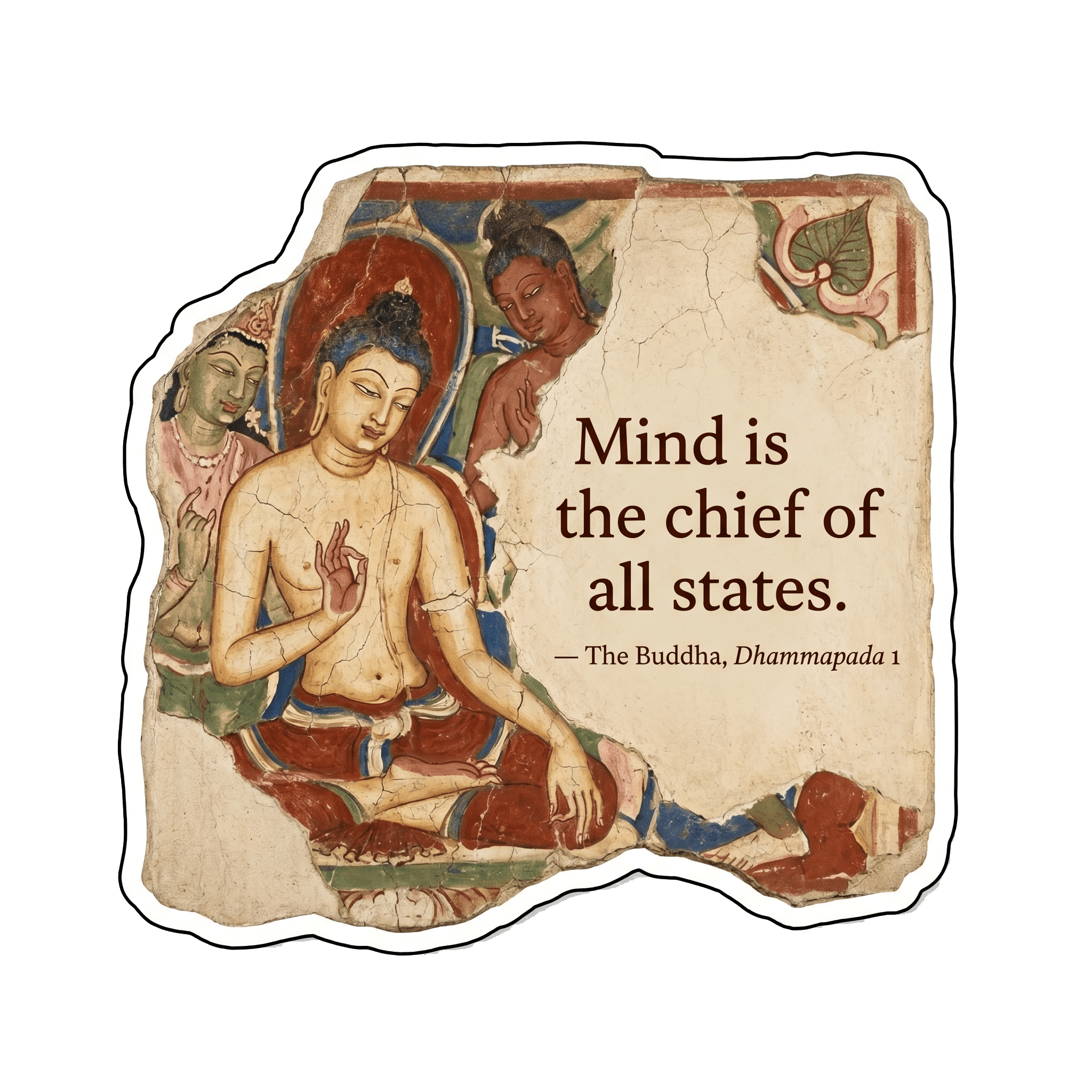 Buddha's Mindful State Sticker