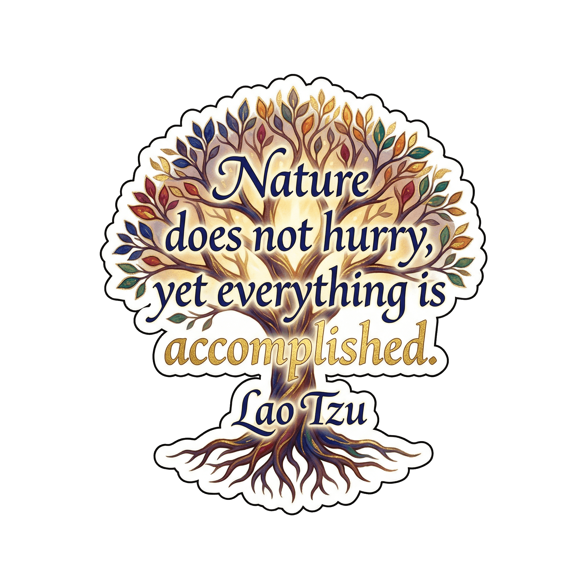 Lao Tzu's Nature's Pace Wisdom Tree