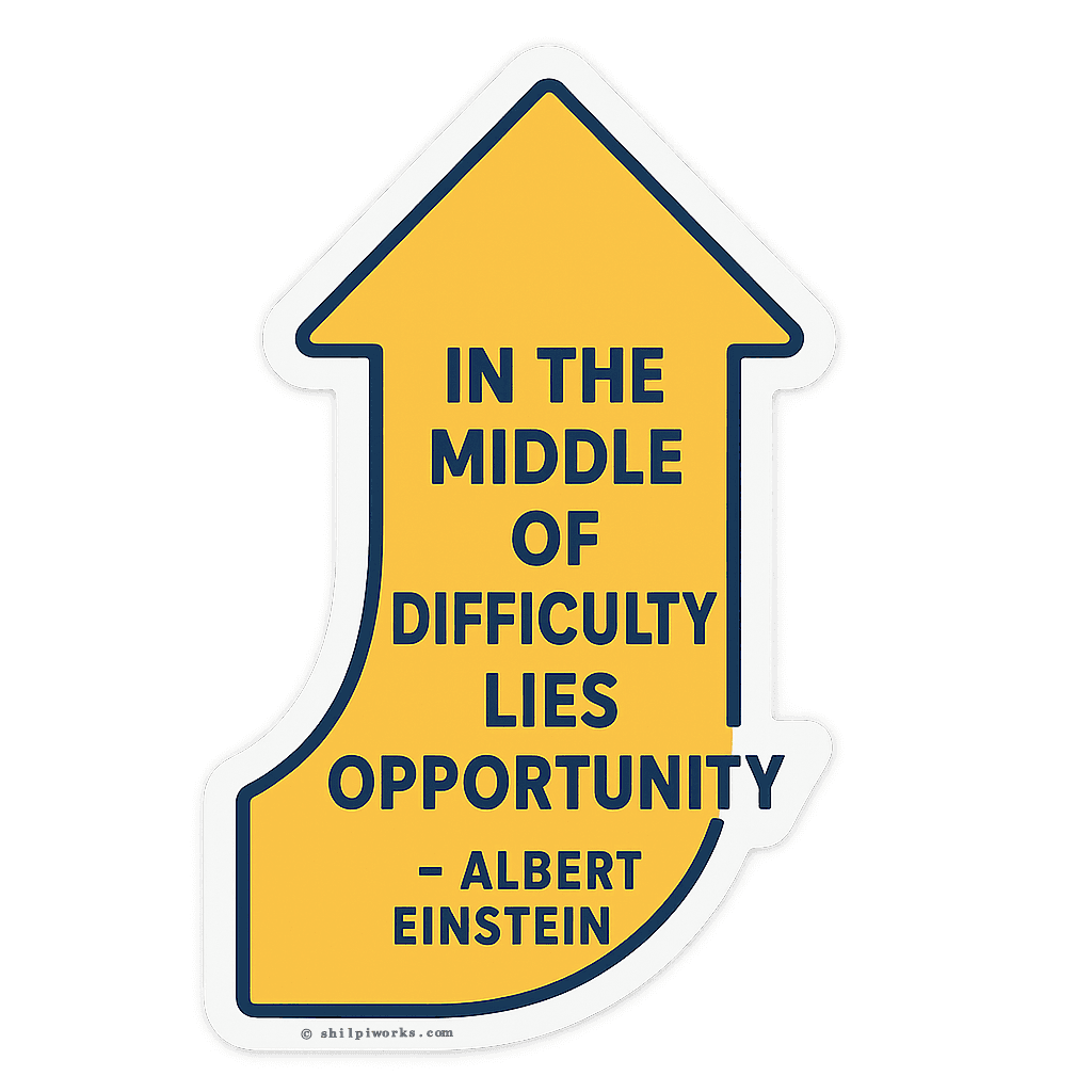 Einstein Opportunity Arrow Cutout