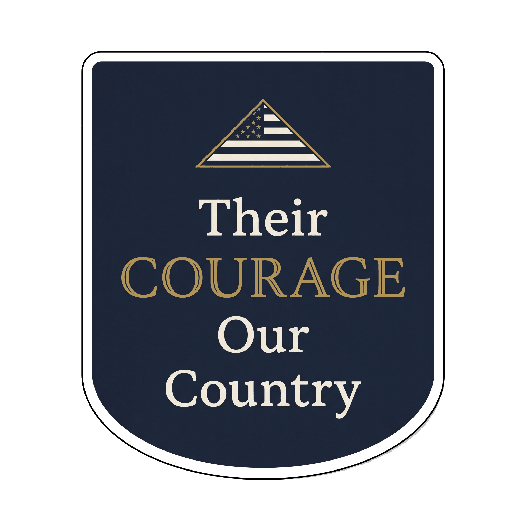 Patriotic Courage Country Emblem